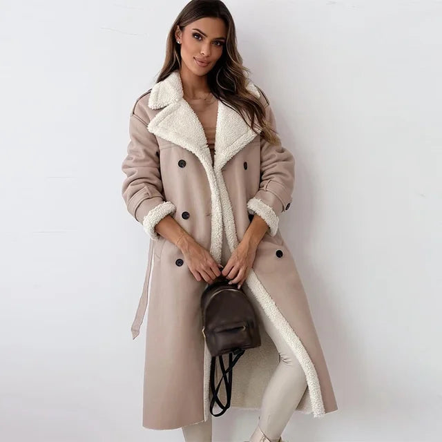 Lune London | Sheepskin Jacket Stylish Long Women's Winter Coat