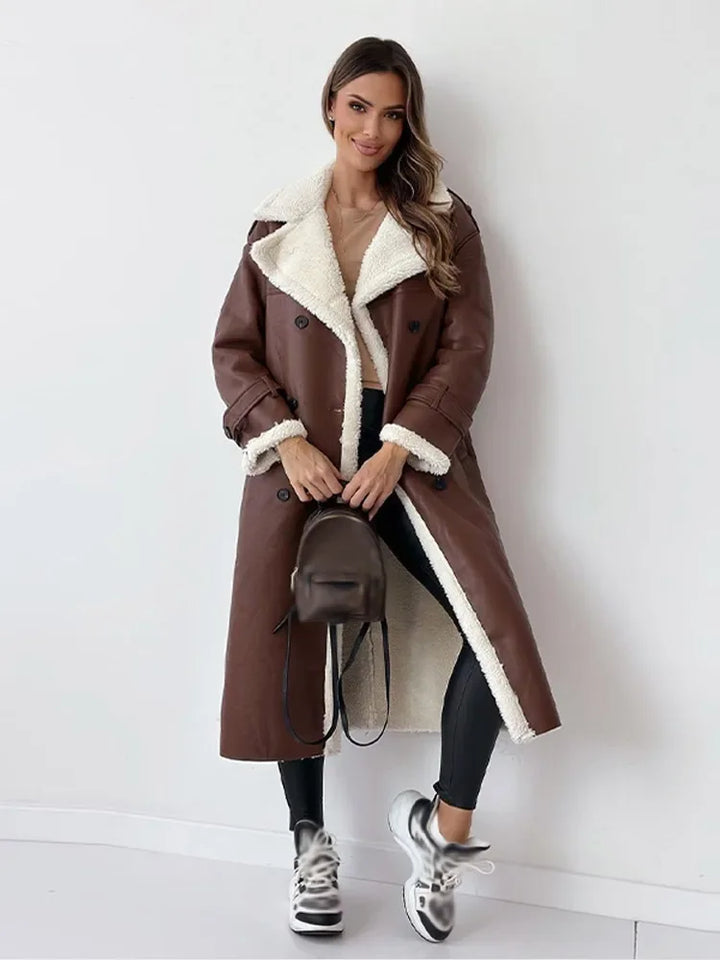 Lune London | Sheepskin Jacket Stylish Long Women's Winter Coat
