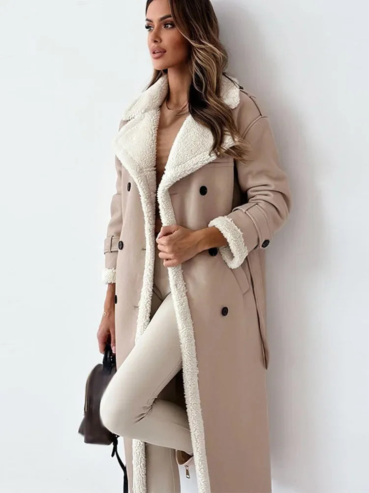 Lune London | Sheepskin Jacket Stylish Long Women's Winter Coat