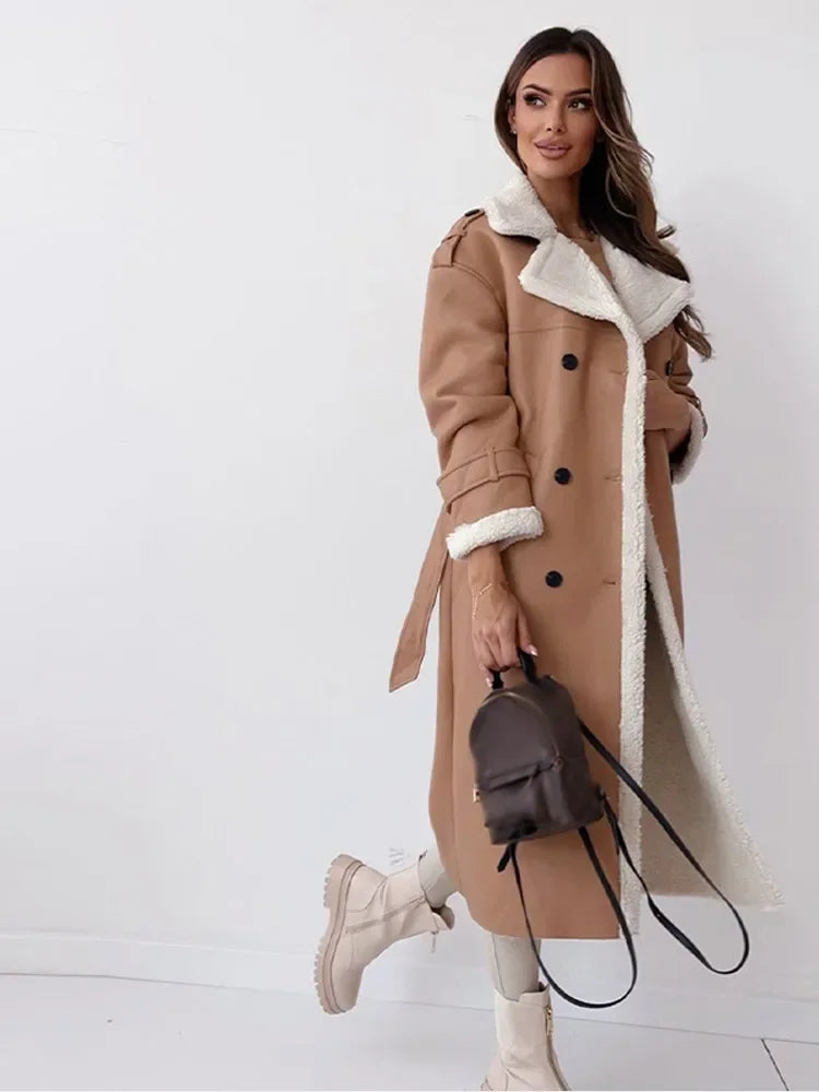 Lune London | Sheepskin Jacket Stylish Long Women's Winter Coat