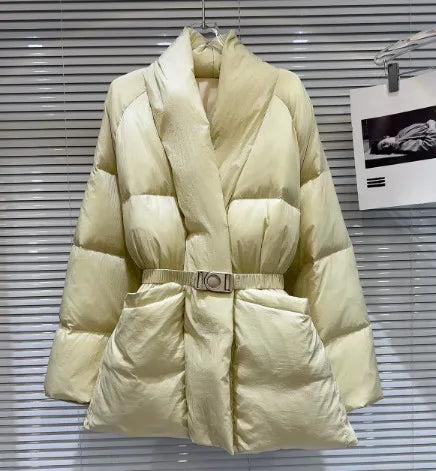 Lune London | Cotton winter coat - Stylish and warm jacket with V-neck and spacious pockets