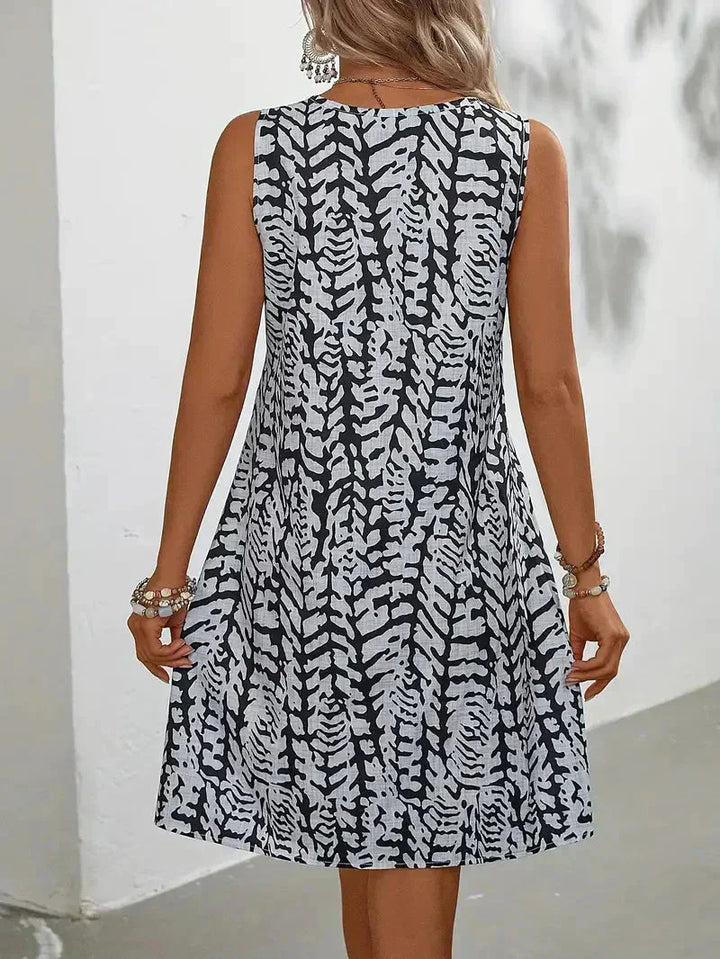 Lune London | Sleeveless Summer Mini Dress Lightweight and Breathable Fabric