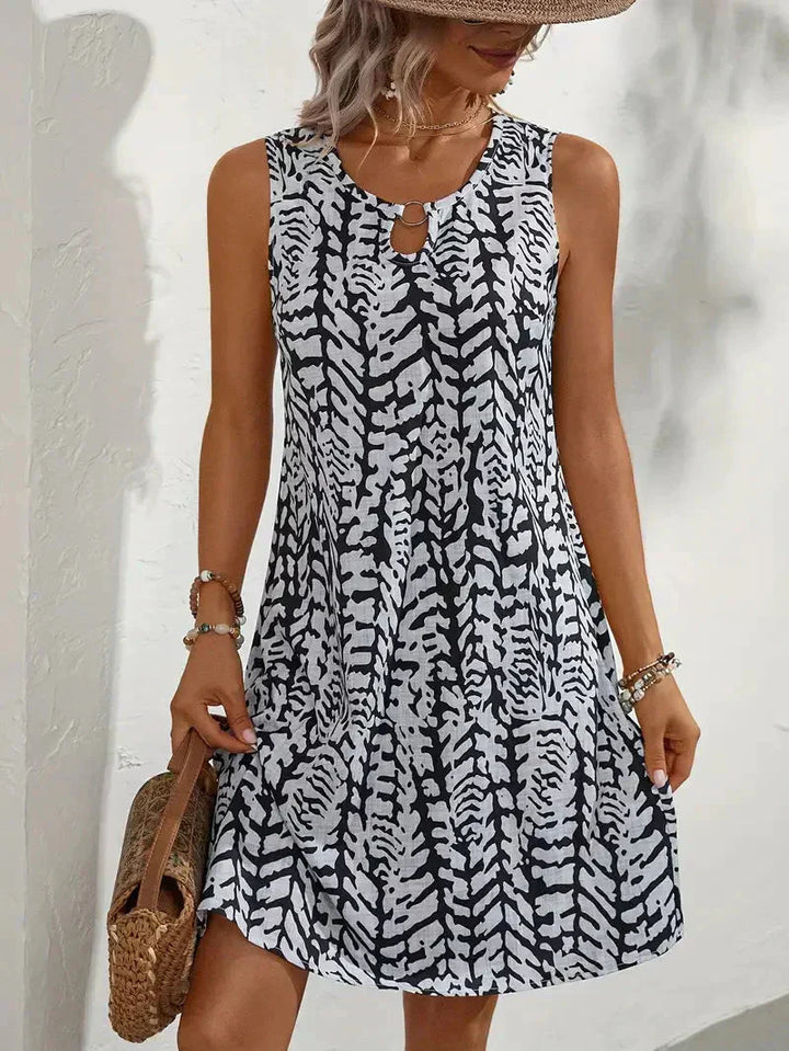 Lune London | Sleeveless Summer Mini Dress Lightweight and Breathable Fabric