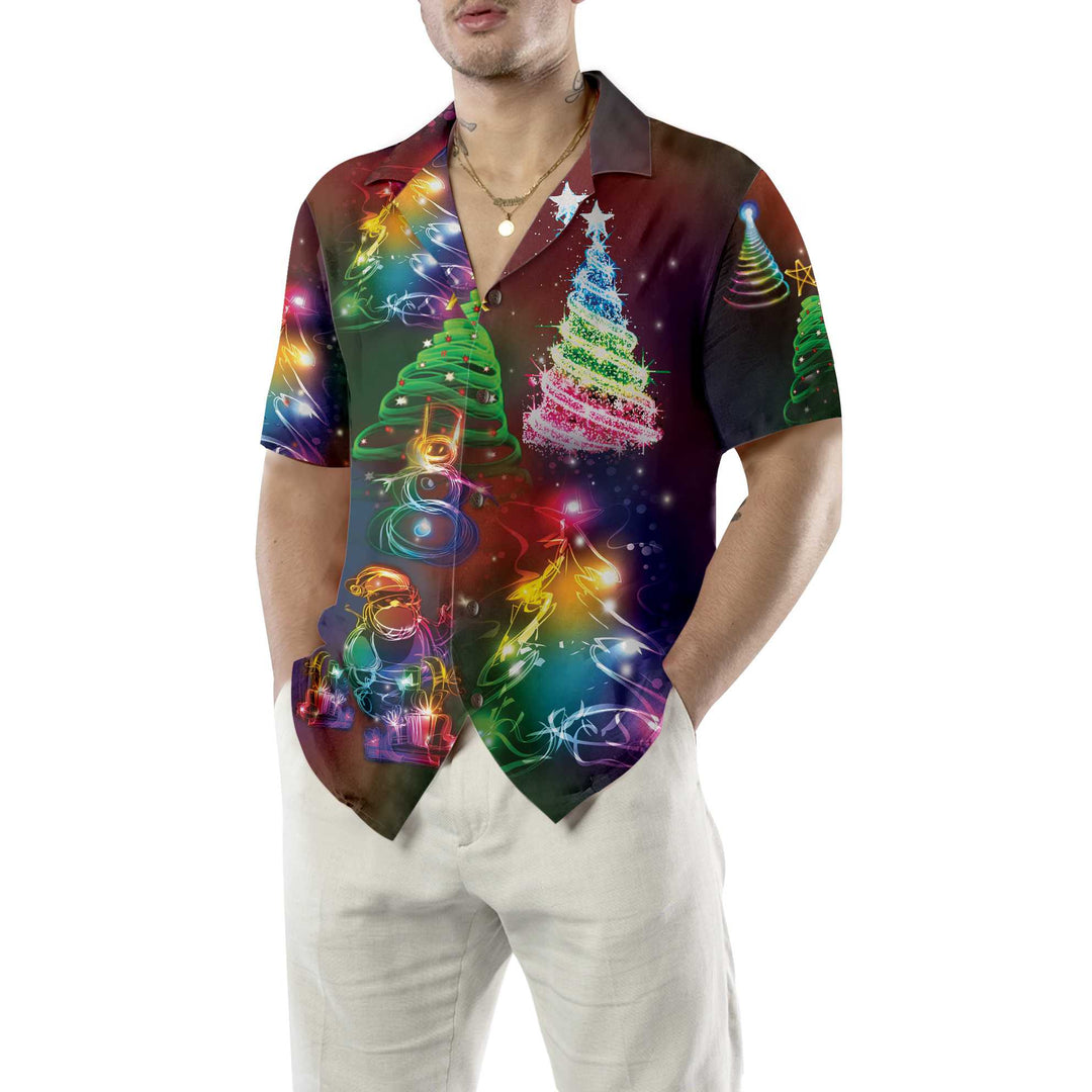 Lune London | Helle Nacht Merry Christmas Hawaiian shirt, 3D Christmas Tree T-shirt, Best gift for Christmas