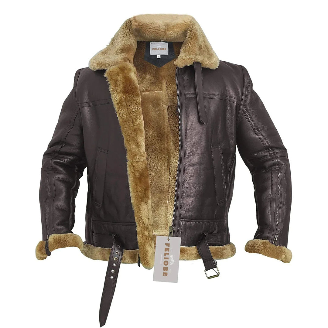 Lune London | B3 - Shearling pilot jacket for luxury and warmth