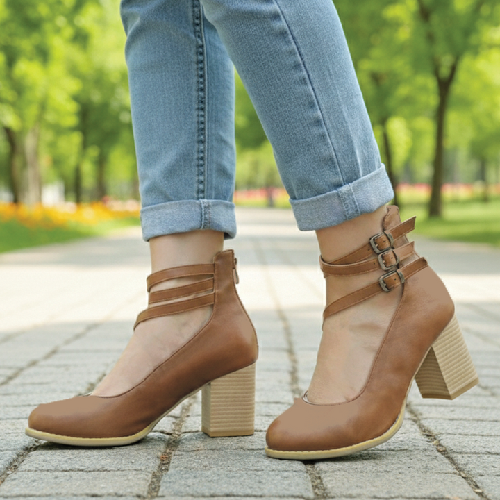 Lune London | Block heel ankle shoes
