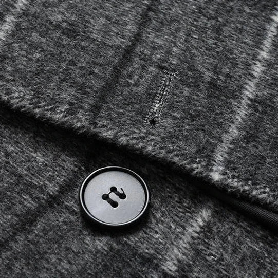 Lune London | Wool Check Overcoat