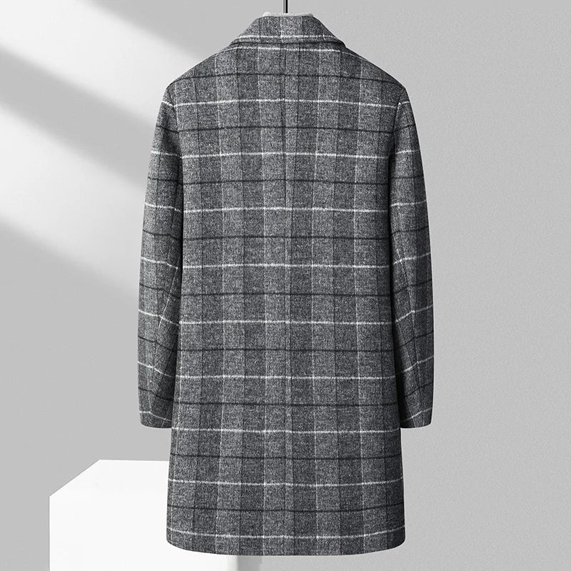 Lune London | Wool Check Overcoat
