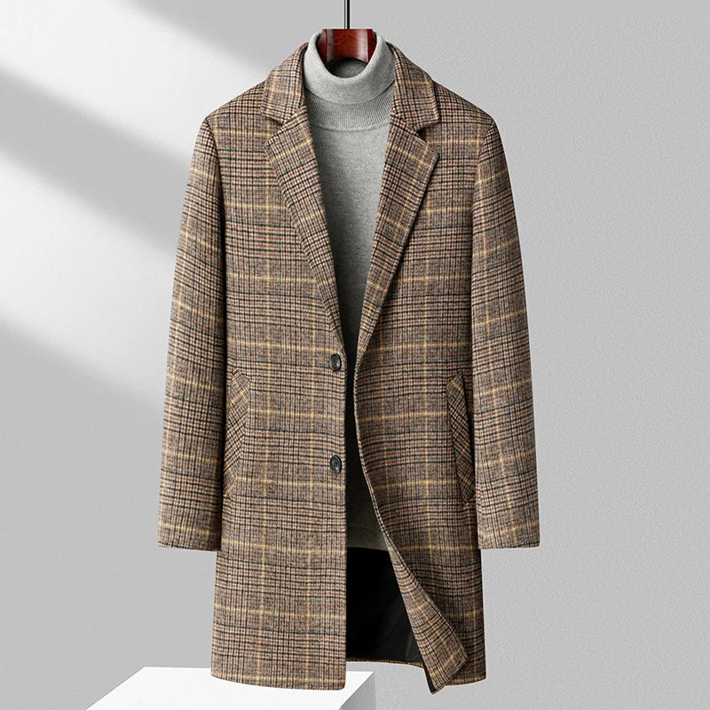 Lune London | Wool Check Overcoat