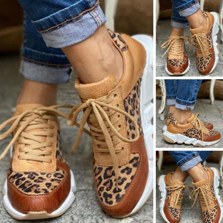 Lune London | Casual Sneakers with Leopard Print