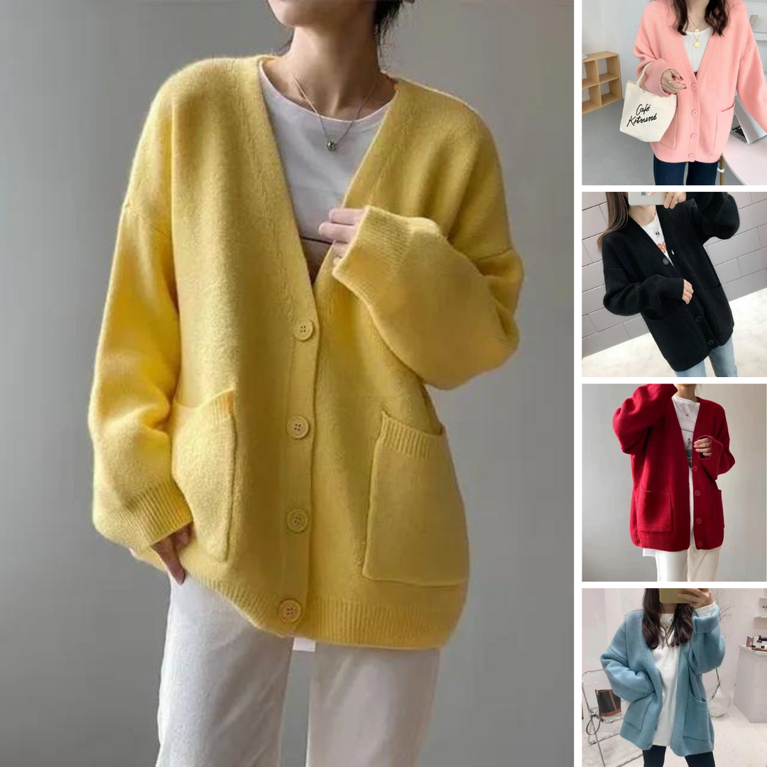 Lune London | Casual Cardigans with V Neck and Long Sleeves
