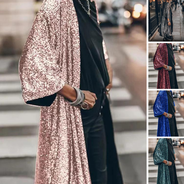 Lune London | Wind-resistant knitted jacket with shiny sequins