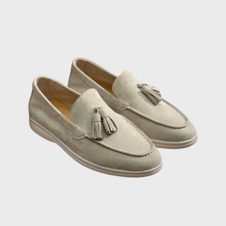 Lune London | Suede Slipper Tassel Slip On Moccasin Toe Casual & Smart Dress Shoe