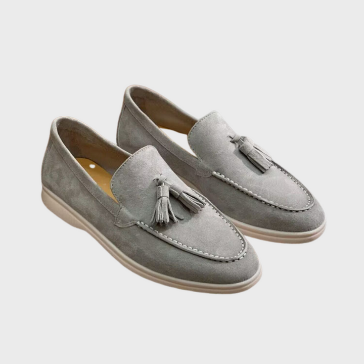 Lune London | Suede Slipper Tassel Slip On Moccasin Toe Casual & Smart Dress Shoe