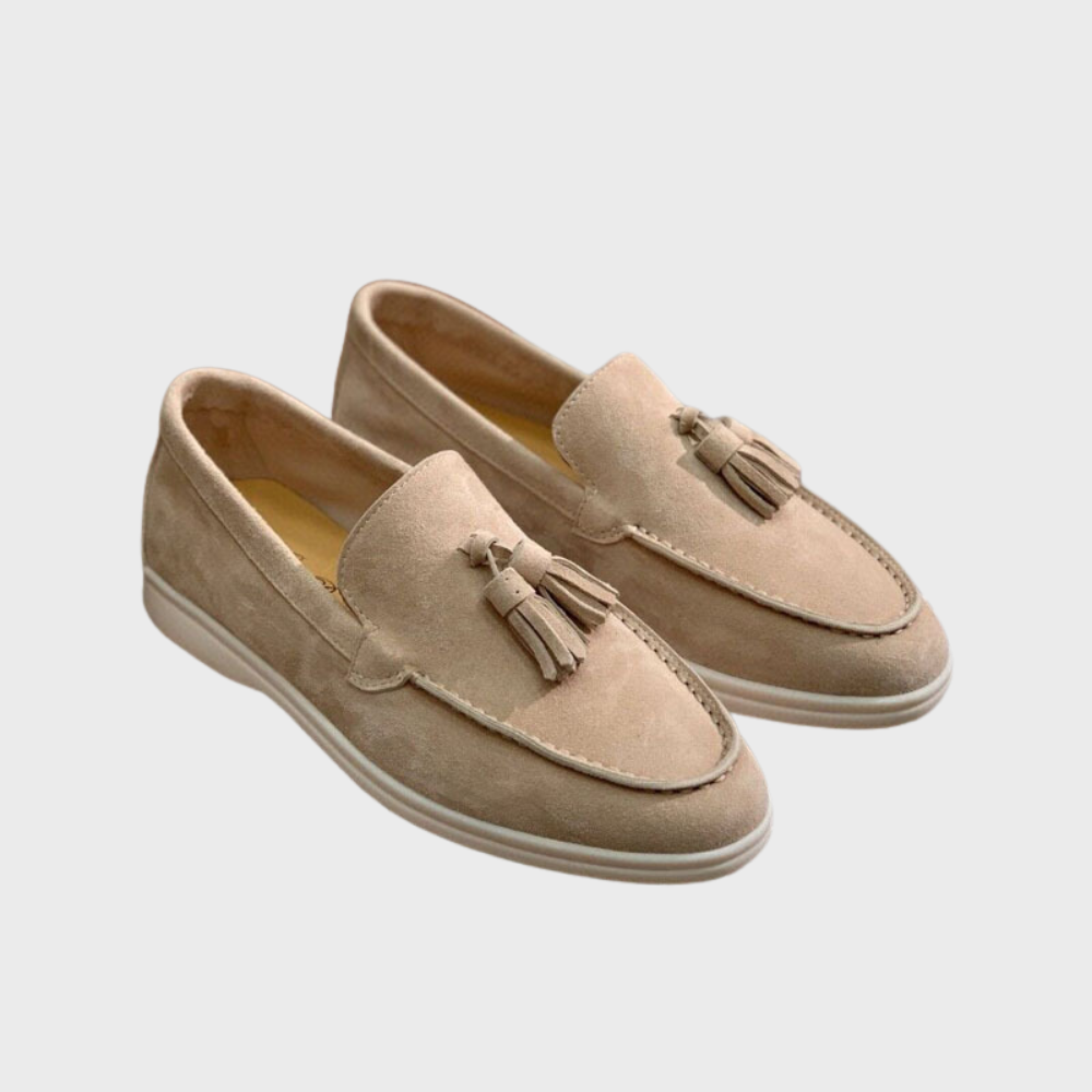 Lune London | Suede Slipper Tassel Slip On Moccasin Toe Casual & Smart Dress Shoe