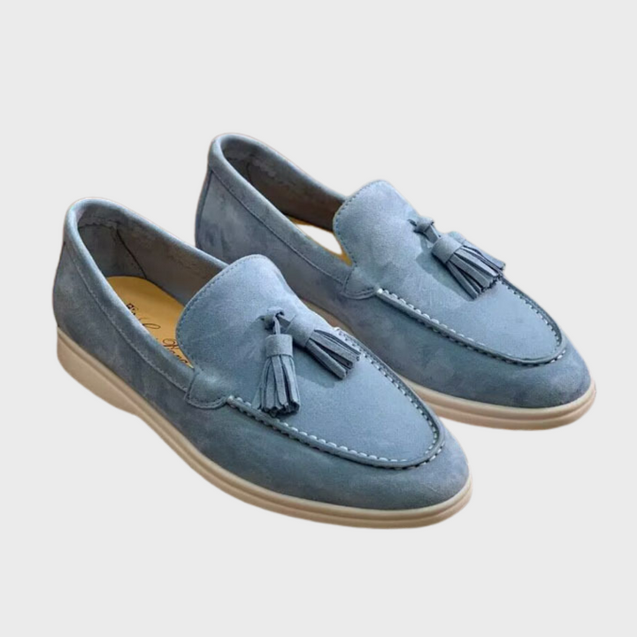 Lune London | Suede Slipper Tassel Slip On Moccasin Toe Casual & Smart Dress Shoe