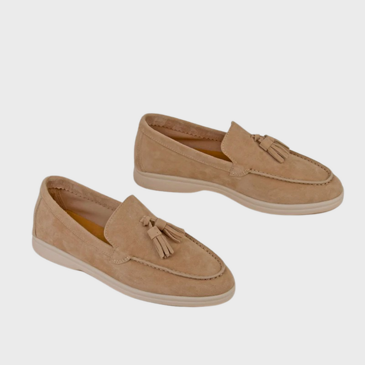Lune London | Suede Slipper Tassel Slip On Moccasin Toe Casual & Smart Dress Shoe