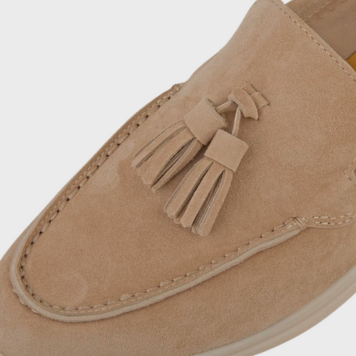 Lune London | Suede Slipper Tassel Slip On Moccasin Toe Casual & Smart Dress Shoe