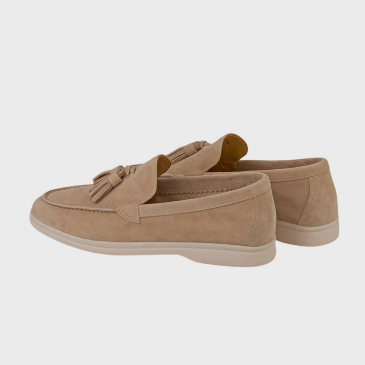 Lune London | Suede Slipper Tassel Slip On Moccasin Toe Casual & Smart Dress Shoe