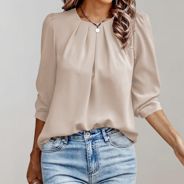 Lune London | Women's Blouse with Pleats and Puff Sleeves