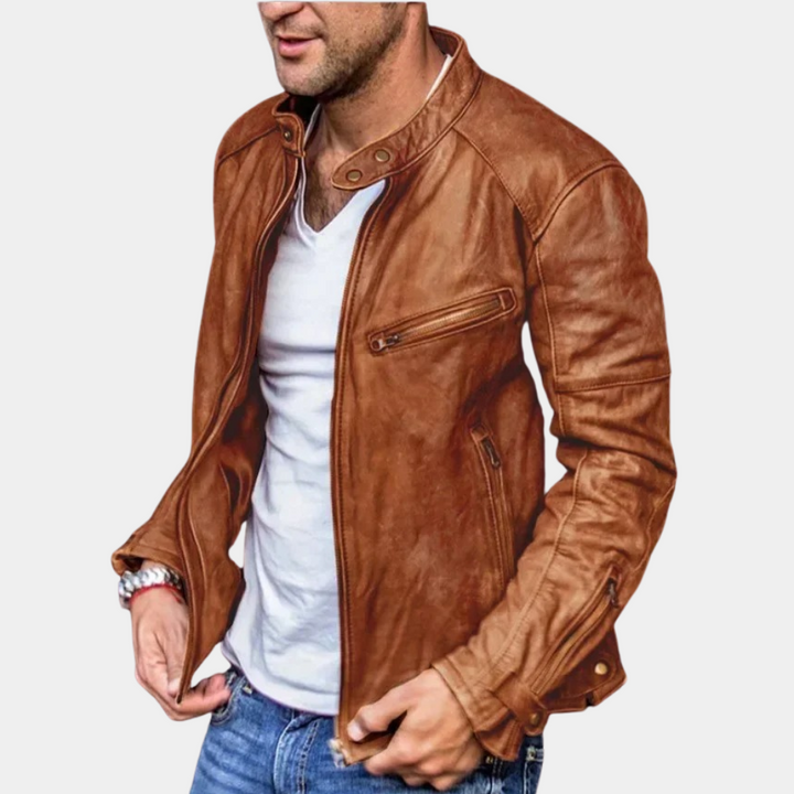 Lune London | Classic Weatherproof Leather Jacket for Men