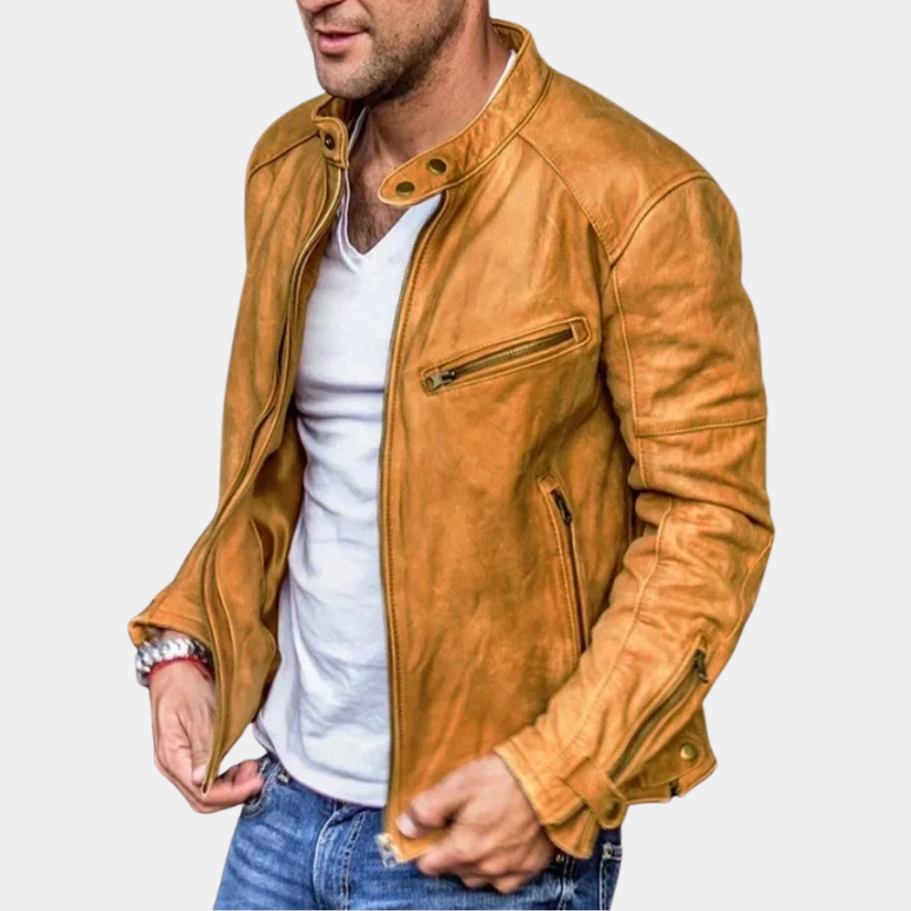 Lune London | Classic Weatherproof Leather Jacket for Men