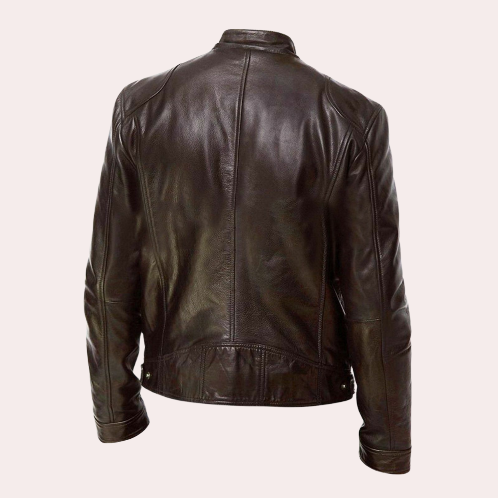 Lune London | Synthetic Leather Biker Jacket - Classic Style for Everyday and Leisure