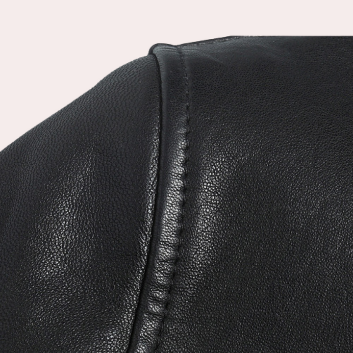 Lune London | Synthetic Leather Biker Jacket - Classic Style for Everyday and Leisure