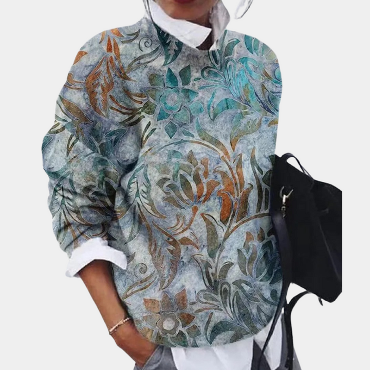 Lune London | Sweatshirt - Soft Cotton - Loose Fit - Patterned Elegant Design