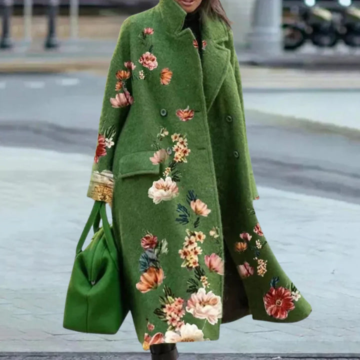Lune London | overcoats - wool blend - oversized fit - full length - abstract pattern - button front