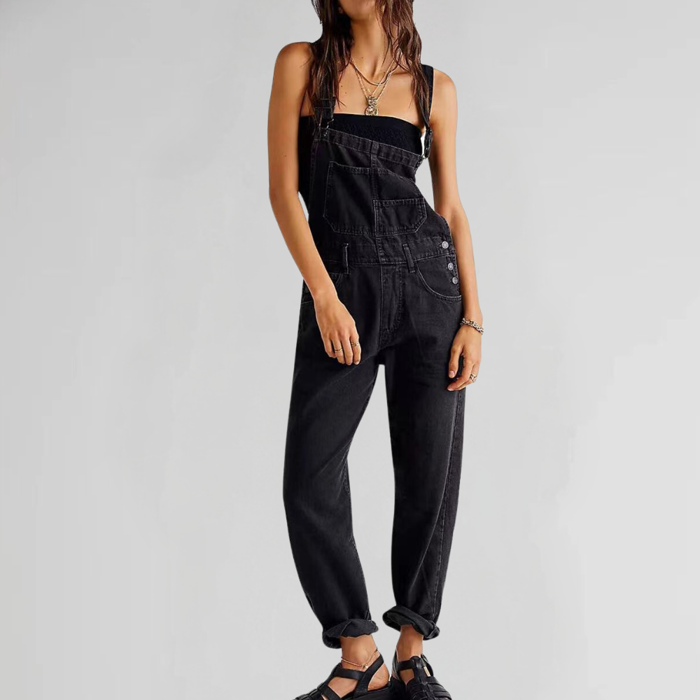 Lune London | Women's Denim Overalls with Cross-Back Design