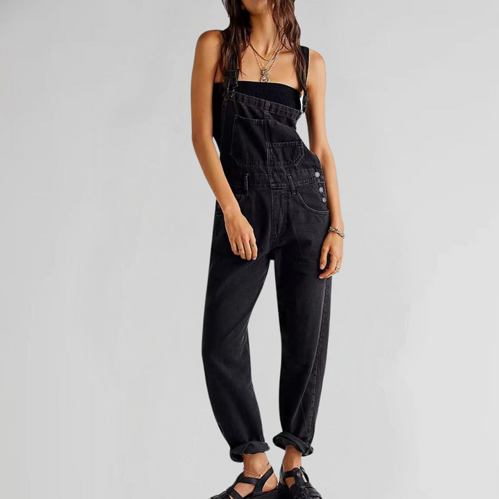 Lune London | Women's Denim Overalls with Cross-Back Design
