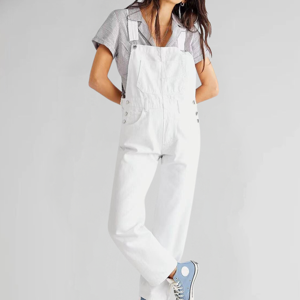 Lune London | Women's Denim Overalls with Cross-Back Design