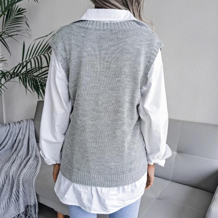 Lune London | Knit Vest with V-Neck for Women