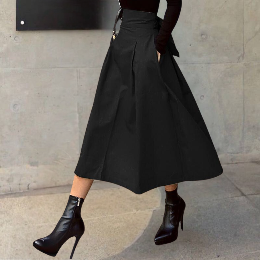 Lune London | Women's Skirt with High Waist and Bow