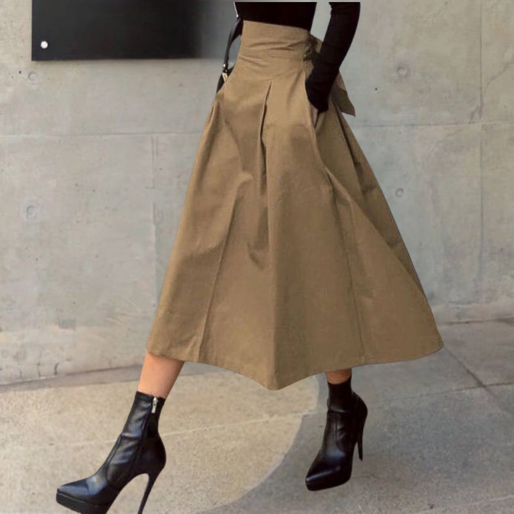 Lune London | Women's Skirt with High Waist and Bow