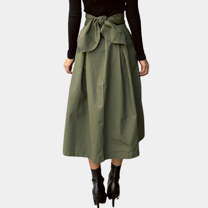 Lune London | Women's Skirt with High Waist and Bow