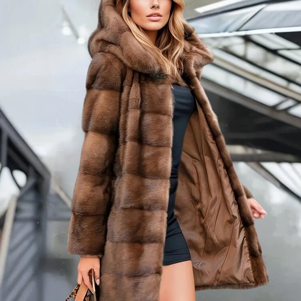 Lune London | Warm and Soft Winter Hooded Jacket for Women
