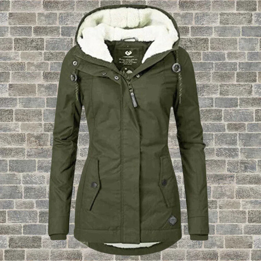 Lune London | Pleated cotton coat with hood