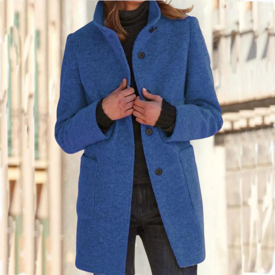 Lune London | Elegant high collar coat for women