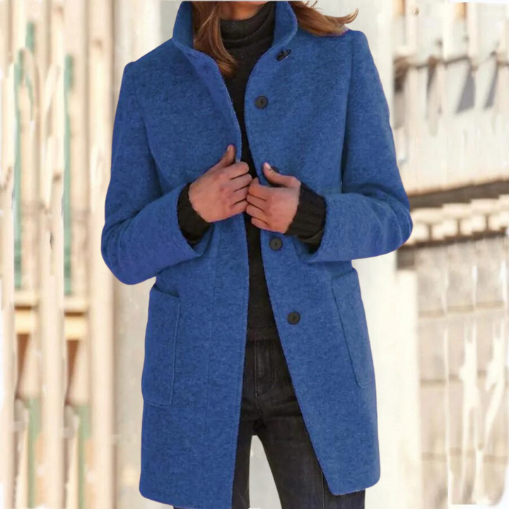 Lune London | Elegant high collar coat for women