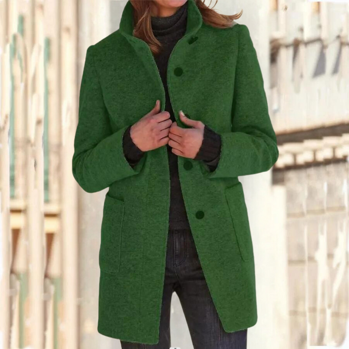 Lune London | Elegant high collar coat for women