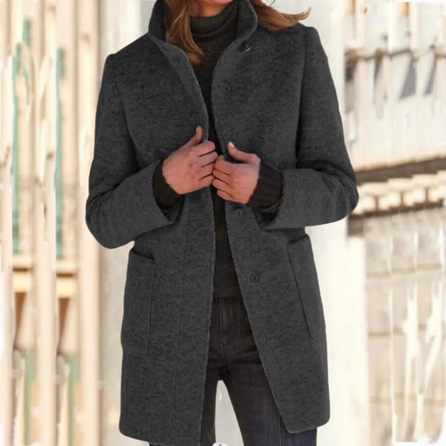 Lune London | Elegant high collar coat for women