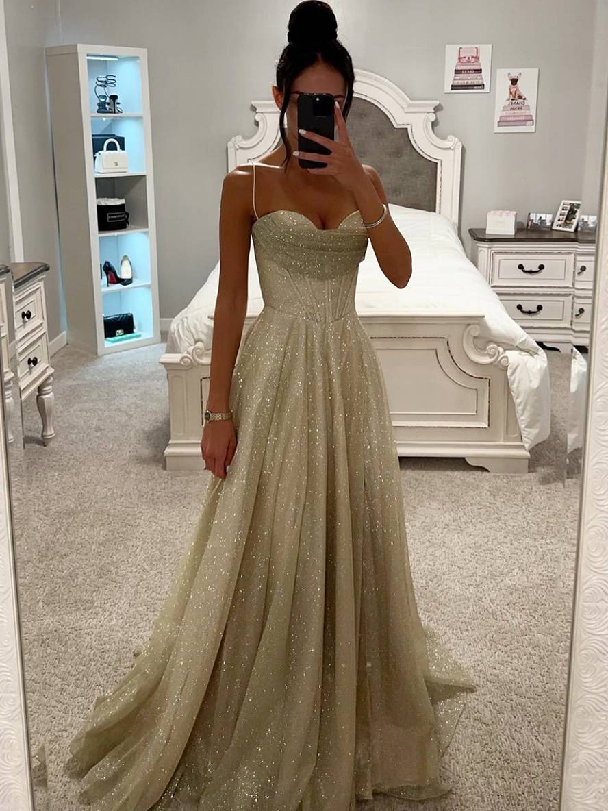 Lune London | Long Dress Tan with Fine Straps Sleeveless Women Elegant Evening Ceremony
