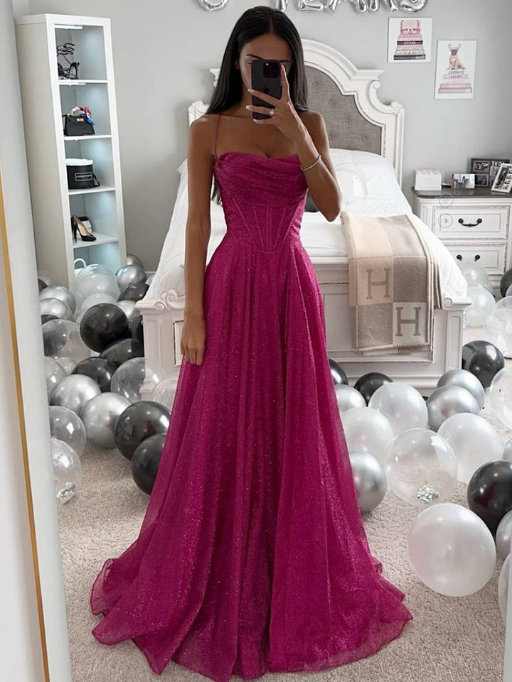 Lune London | Long Dress Tan with Fine Straps Sleeveless Women Elegant Evening Ceremony