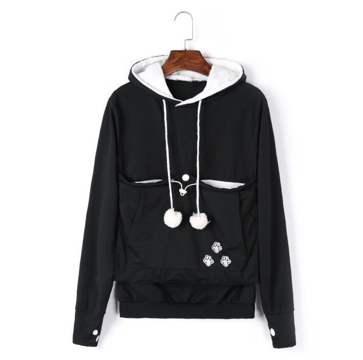 Lune London | Practical Women's Hooded Sweatshirt with Pouch Pocket for Pets