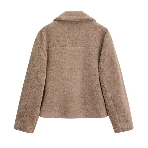 Chic und Stil | Short women's jacket with teddy fleece