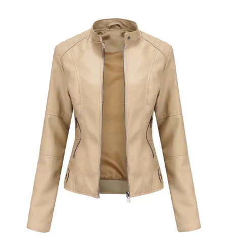 Lune London | Women's leather jacket with Mao