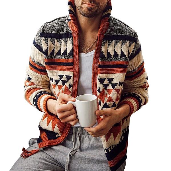 Lune London | Cardigan for Men, Geometric Design - Modern Cut