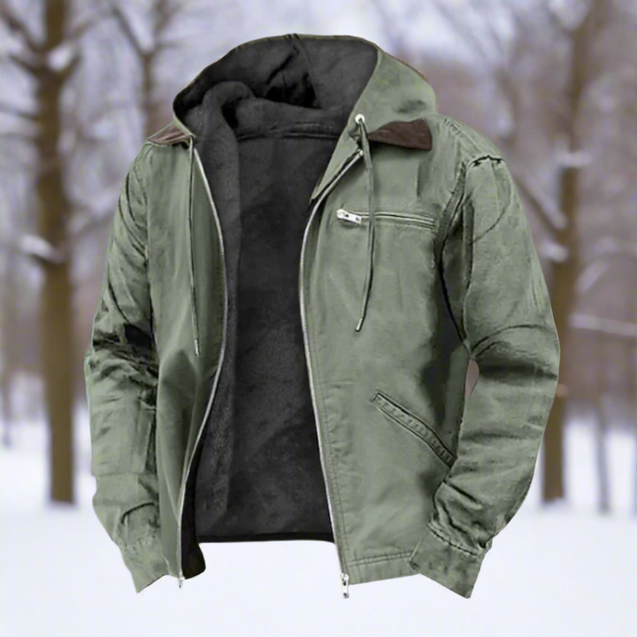 Lune London | Jacket - Windproof cotton blend fabric - Lined with hood and zipper - Casual fit